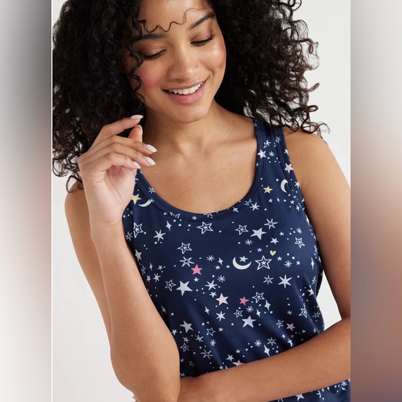 COPY - Joyspun Women's Print Tank Top and Shorts Pajama Set, 2-Piece - Picture 5 of 5